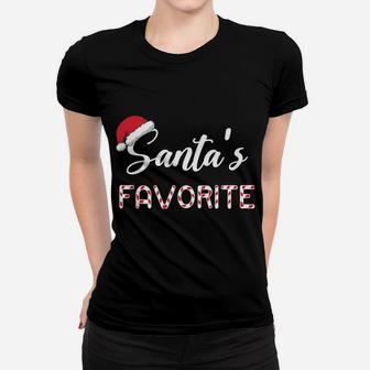 Santa's Favorite School Bus Driver Pajama Christmas Funny Women T-shirt | Crazezy