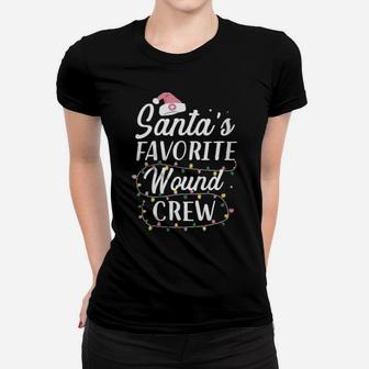 Santas Favorite Wound Crew Nursing Women T-shirt - Monsterry
