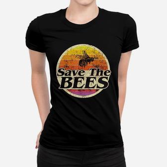 Save Bees Women Men Vintage Retro Distressed Gift Women T-shirt | Crazezy