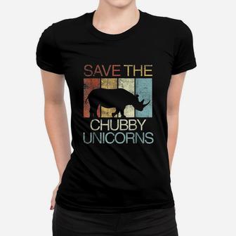 Save The Chubby Unicorns Retro Vintage Colors Women T-shirt | Crazezy