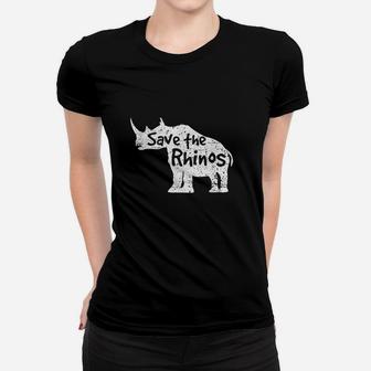 Save The Rhinos Environmental Rhinoceros Women T-shirt | Crazezy DE
