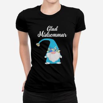 Scandinavian Midsommar Midsummer Floral Tomte Gnome Nisse Women T-shirt | Crazezy