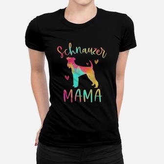 Schnauzer Mama Colorful Schnauzer Gifts Dog Mom Women T-shirt | Crazezy UK