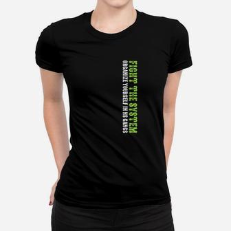 Schwarzes Frauen Tshirt, Vertikaler Spruch für Systemprogrammierer - Seseable