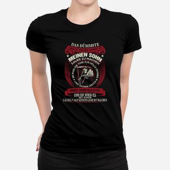 Schwarzes Löwenmotiv Frauen Tshirt für Väter, Spruch Design Tee - Seseable