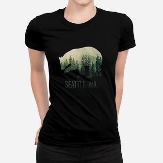 Seattle Bear State Of Washington Pacific Nw Wildlife Women T-shirt | Crazezy AU