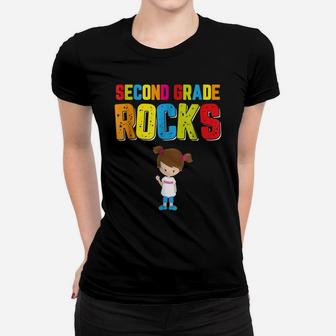 Second Grade Rocks Back To School Shirt Student Teacher Girl Women T-shirt | Crazezy DE