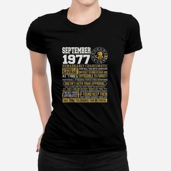 September Birthday Gifts Born September Virgo 1977 Funny Women T-shirt | Crazezy AU