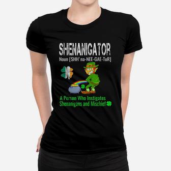 Shenanigator Tshirt Saint Patrick Day Irish Four Leaf Clover Women T-shirt | Crazezy