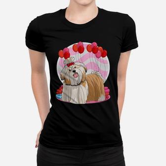 Shih Tzu Heart Valentine Day Dog Women T-shirt - Monsterry CA