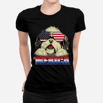 Shih Tzu Merica 4Th Of July Patriot Women T-shirt - Monsterry