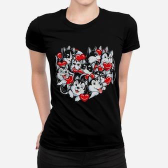 Siberian Husky Valentines Day Dog Lover Heart Boys Women T-shirt - Monsterry CA