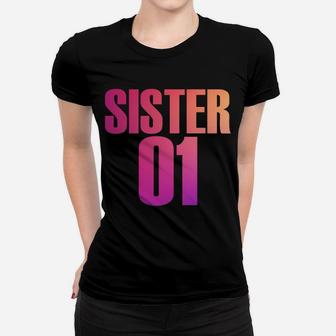 Sister 01 Sister 02 Sister 03 Best Friends Siblings Women T-shirt | Crazezy AU