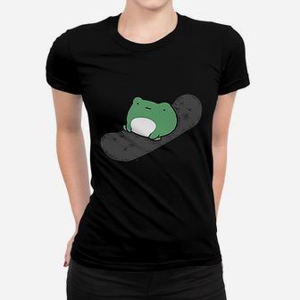 Skateboarding Frog Women T-shirt | Crazezy CA