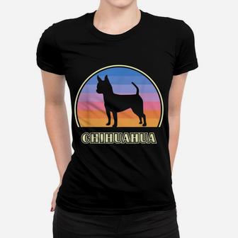 Smooth Chihuahua Vintage Sunset Dog Women T-shirt | Crazezy DE