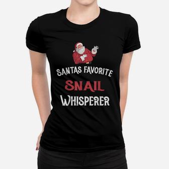 Snail Santas Favorite Snail Whisperer Women T-shirt - Monsterry CA