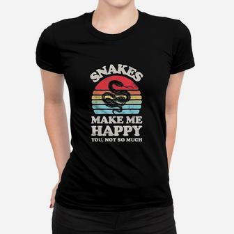 Snakes Make Me Happy You Not So Much Funny Snake Vintage Women T-shirt | Crazezy AU