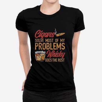 Solves Most Of My Problems And Whisky Helps Women T-shirt | Crazezy DE