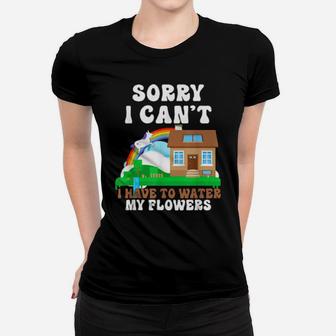 Sorry I Can'ts Artwork Women T-shirt - Monsterry