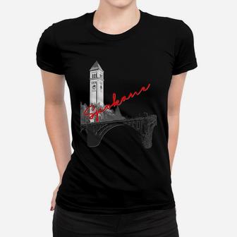 Spokane Clock Tower Monroe Street Bridge Shirt Women T-shirt | Crazezy CA