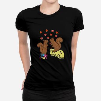Squirrel Valentine Simple Design Women T-shirt - Monsterry CA