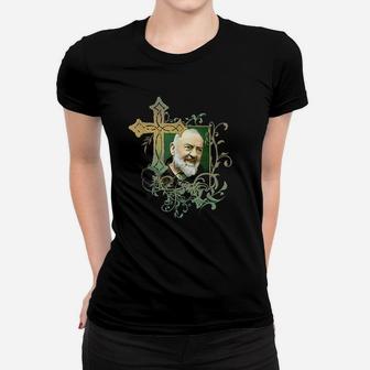 St Padre Pio Prayer Cross Gifts For Catholics Holy Saints Women T-shirt - Thegiftio UK