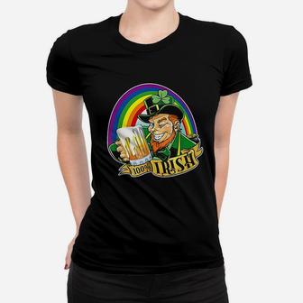 St Patricks Day 100 Irish Leprechaun Women T-shirt - Thegiftio UK