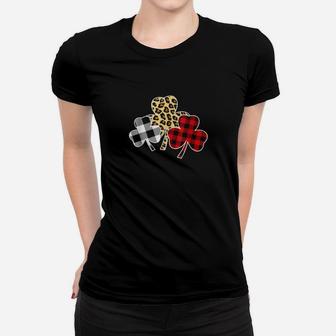 St Patrick's Day Cute Distressed Vintage Leopard Shamrock Women T-shirt - Monsterry DE