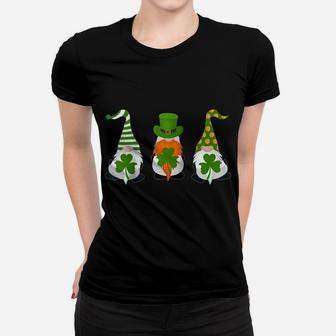St Patrick's Day Gnome Lucky Outfit Funny Costume Raglan Baseball Tee Women T-shirt | Crazezy
