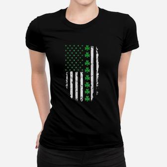 St Patricks Day Irish American Flag Women T-shirt | Crazezy