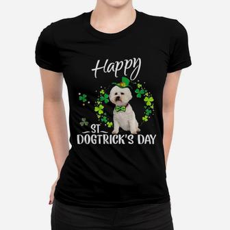 St Patricks Day My Bichon Frise Is My Lucky Charm Women T-shirt - Monsterry