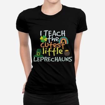 St Patricks Day Teacher Cutest Little Leprechauns 1St Grade Women T-shirt | Crazezy