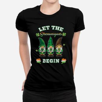St Patricks Day Womens Green Irish Let Shenanigans Begin Raglan Baseball Tee Women T-shirt | Crazezy CA
