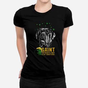 St Patricks Is My Xmas Funny Cane Corso Women T-shirt - Monsterry AU