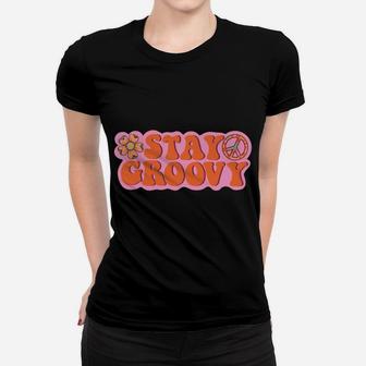 Stay Groovy Hippie Retro Style Women T-shirt | Crazezy