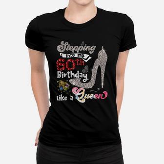 Stepping Into My 60Th Birthday Like A Queen 60 Years Old Women T-shirt | Crazezy