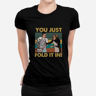 Summer Fashion Printed Just Fold It In Graphic Women T-shirt | Crazezy