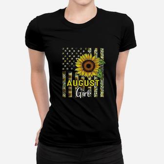 Sunflower Flag August Girl Women T-shirt | Crazezy