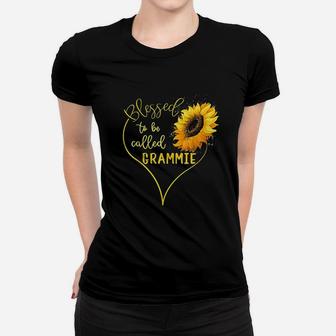 Sunflower Heart Blessed To Be Called Grammie Women T-shirt | Crazezy