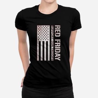 Support Our Troops Red Friday Zip Women T-shirt | Crazezy