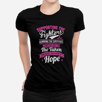 Supporting The Fighters Admiring The Survivors Women T-shirt | Crazezy