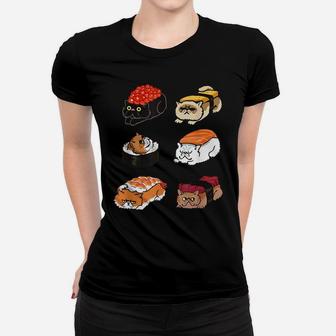 Sushi Persian Cat For Cat Lovers Women T-shirt | Crazezy