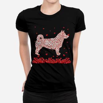 Swedish Vallhund Valentine Heart Dog Women T-shirt - Monsterry