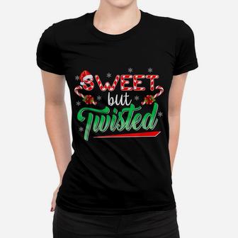 Sweet But Twisted Funny Candy Cane Christmas Mens Womens Women T-shirt | Crazezy DE