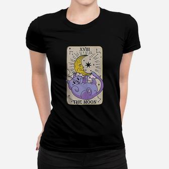 Tarot Card The Moon Xviii Kawaii Goth Pastel Cat Mystical Women T-shirt | Crazezy CA