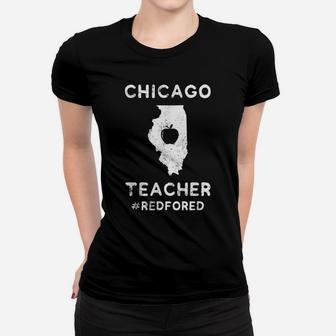 Teacher Red For Ed Chicago Public Education Women T-shirt | Crazezy