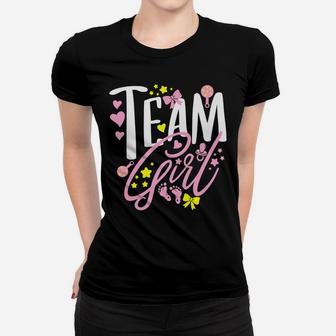 Team Girl Gender Reveal Party Baby Announcement Gift Women T-shirt | Crazezy