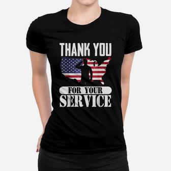 Thank You For Your Service Patriotic Veterans Day Women T-shirt | Crazezy UK