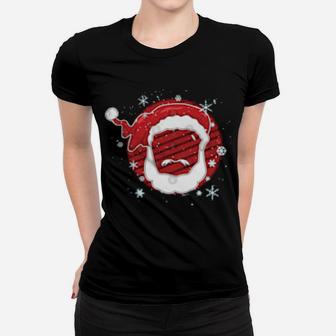 Thanksgiving Cute Snowflakes Santa Claus Winter Holiday Xmas Women T-shirt - Monsterry