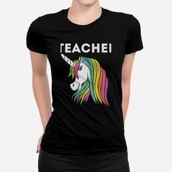 Thanksgiving Teacher Of Tiny Unicorns Women T-shirt | Crazezy